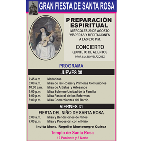 Evento gran fiesta de Santa Rosa